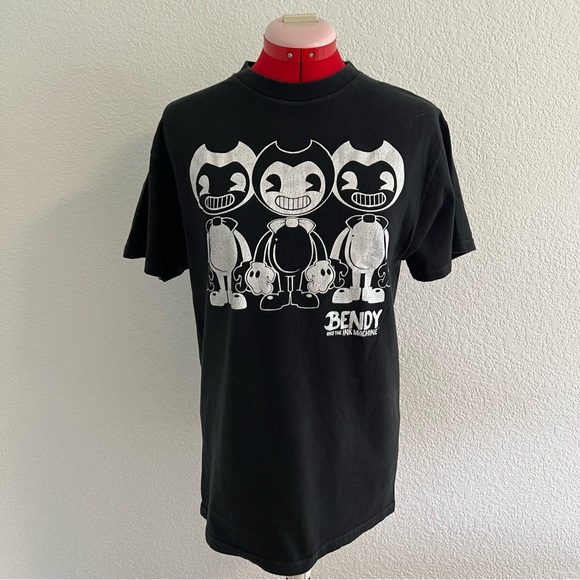 Bendy and the Ink Machine Black Graphic Tee Short Sleeve Medium - Picture 1 of 8